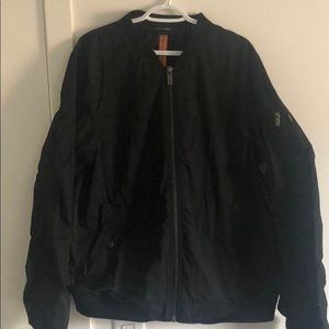 Technical bomber jacket black